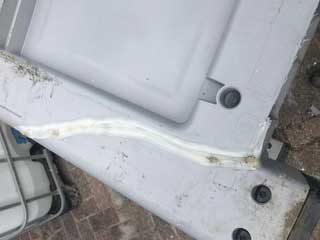 Beschadigde poot NÁ de reparatie